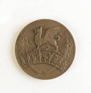 1958 BRITISH COMMONWEALTH GAMES IN CARDIFF, Participation Medal "1958 VI.British Empire and Commonwealth Games, Cardiff, Wales", 55mm diameter, in original presentation case.