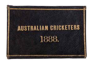 1888 AUSTRALIAN TOUR TO ENGLAND: Season Ticket, black leather with gilt "Australian Cricketers 1888/ (Australian Coat-of-Arms)/ Admits to Matches On All Occasions", with fixture list, named to W.H.Bailey Esq. Superb condition.