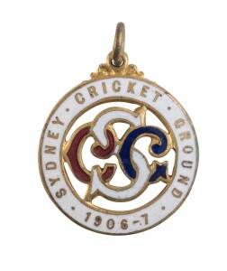 SYDNEY CRICKET GROUND, 1906-7 membership badge, number 2411.