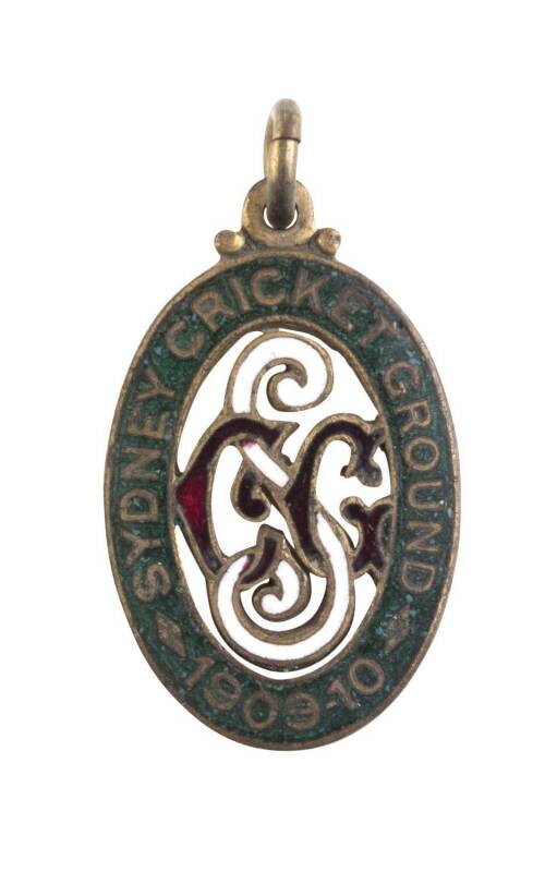 SYDNEY CRICKET GROUND, 1909-10 membership badge, number 2488.