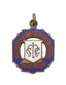 MELBOURNE CRICKET CLUB, 1928-29 membership badges, made by Bentley, Full member No. 1597 & Country member No.1216.