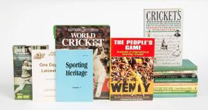 CRICKET BOOKS, noted "The Golden Age of Cricket 1890-1914" by Frith [London, 1978]; "Cricket's Silver Lining 1864-1914" by Allen [London, 1987]; "Great Days in New Zealand Cricket" by Brittenden [Wellington, 1958]. Fair/Good condition. (c200 items).