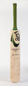 SIGNED CRICKET BATS, noted Prime Minister John Howard, Allan Border & Greg Blewett. (3 items).