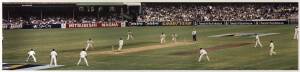 "WAUGH PATH - Mk.II", colour panoramic photograph of the Second Test: Australia v South Africa, Sydney Cricket Ground 1997-98, size 102x25cm.