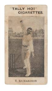 1897 National Cigarette Co. (Tally Ho! - the first Australian cigarette cards to be issued) "English Cricket Team, 1897-98" showing T.Richardson. Fair/G.