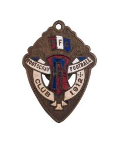 FOOTSCRAY: Membership badge, "FFC/ Footscray Football Club 1912".