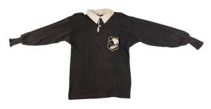 PUTI TIPENE (STEVE) WATENE'S NEW ZEALAND "KIWIS" JERSEY, black with "(kiwi)/ NZ/ (fern)" badge on left breast, number "2" on reverse. Good match-used condition. [Puti Tipene Watene played 6 matches for the Kiwis 1930-37, the first Maori to captain the NZ 