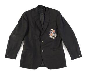 HENRY TATANA'S KIWIS BLAZER, black wool with "N.Z. Rugby Football League/ 1967" logo embroidered on pocket. Good condition. [Henry Tatana played 9 Tests for New Zealand 1967-71].