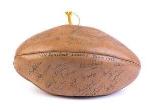 1970 GREAT BRITAIN v KIWIS, "Ces Mountford" football endorsed "English Touring League Team, Great Britain 1970" & "New Zealand League Team 1970" with c41 signatures.