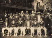 1921 Australia team photograph with 4 signatures - Charles Macartney, Tommy Andrews, Arthur Mailey & Sydney Smith; 1895 supplement "Dr.W.G.Grace: His Family History and Cricket Career" (tone spots); 1948 Ashes cricket photograph with 5 faded signatures (f