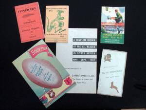 RUGBY TOUR GUDES: c1904-2005 collection (85 items), noted 1921 Springboks to NZ; 1933 Springboks to Aust & NZ; 1937 Springboks to Aust & NZ (3 items); 1949 All Blacks to Africa (4 items); also reprints of 1904 British team to NZ; 1905 All Blacks to UK; 19