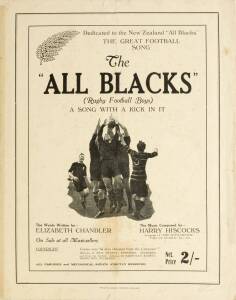 RUGBY UNION SCRAPBOOKS (7), ex Jack Ryder collection, noted song sheets "The All Blacks" (naming all of the 1924-25 Invincibles) & "Welcome All-Blacks"; 1924-25 All Blacks souvenir with 10 signatures; 1935 All Blacks poster; team signed items (12) includi