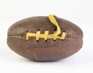 1937 SPRINGBOKS v ALL BLACKS, miniature football signed with faded signatures of both teams.