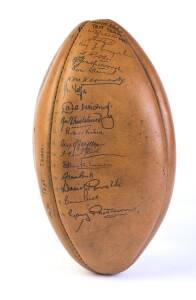 1966 BRITISH LIONS v ALL BLACKS, 4th Test in Auckland, "Supreme" football signed by 22 All Blacks & 19 Lions. [The British Lions won the two Tests against Australia, but lost all 4 Tests against NZ].