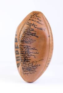 1971 BRITISH LIONS v ALL BLACKS, "Sportsply" football signed by 35 Lions & 19 All Blacks. [The 1971 British Lions are still the only Lions side to have won a Test series in NZ].