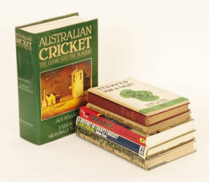 CRICKET BOOKS: Comprehensive library of cricketing & sporting related books. Old, new & vintage, terrific value worthy of close inspection. G/VG condition.