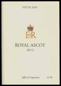 BLACK CAVIAR: Race book "Fifth Day, Royal Ascot, 2012, Official Programme" with Black Caviar in The Diamond Jubilee Stakes, signed by jockey Luke Nolen. Superb condition.