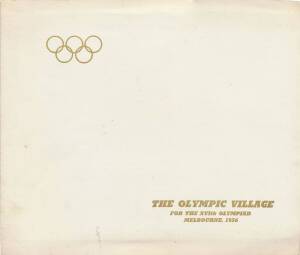 1956 MELBOURNE OLYMPICS: "Housing Commission Victoria Presents - The Olympic Village, Heidelberg, Victoria" [Melbourne, c1954]. Beautiful.