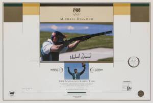 MICHAEL DIAMOND, signature on print "Michael Diamond - 2000 Australian Olympic Team", limited edition 21/250, window mounted, framed & glazed, overall 78x60cm. With CoA.