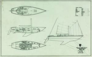 M&W 40': Miller & Whitworth original plans, drawings & blueprints, c1973-74, set of 30 drafting film sheets. Ex Ben Lexcen collection.