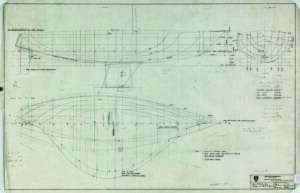 DON ST.CLAIR BROWN'S "ANTICIPATION": Miller & Whitworth original plans, drawings & blueprints, 1974-75, set of 11 drafting film, blueprint & graph paper sheets.