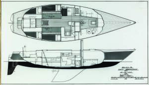 "GUIA IV" FOR GIORGIO FALCK (ITALY): Miller & Valentjin original plans, drawings & blueprints, c1976, set of 11 drafting film & graph paper sheets. Ex Ben Lexcen collection.