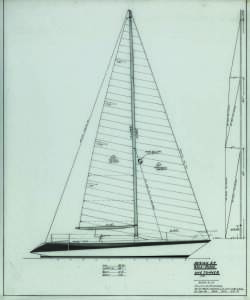 DESIGN 24 - ONE TONNER: Miller & Valentjin original plans, drawings & blueprints, 1976, set of 15 drafting film & paper film sheets. Ex Ben Lexcen collection. 