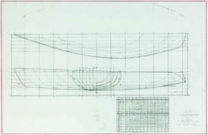 "BLACK SHEEP" 50' FOR LEO JAMISON: Ben Lexcen original plans, drawings & blueprints, 1983, set of 10 graph paper & drafting film sheets. Ex Ben Lexcen collection.