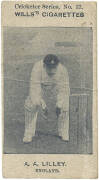 1901 Wills (Australia) "Cricketer Series" (No Frame), part set [29/57 - series is numbered to 50, although there are 7 variants], noted Victor Trumper, Joe Darling, W.G.Grace & Ranjitsinhji. Rare group, though condition mixed, 2 damaged, mainly Fair to Go - 4