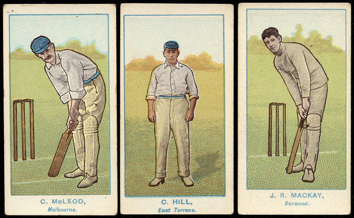 1905 Wills (Australia) "Australian Club Cricketers", part set [21/46]. Condition varies, Poor/G.