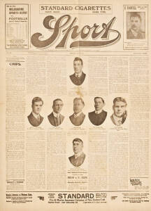 "SPORT" NEWSPAPER: 1911 edition of "Sport" newspaper. This was a weekly newspaper that appeared from 1908 until around WW1. Despite the paper's title, its major focus is football - indeed that's all this edition from July 7 1911 covers (the newspaper was 