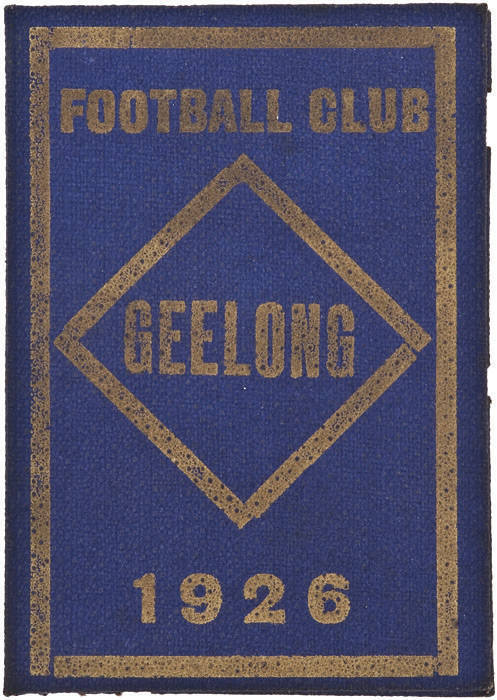 GEELONG: 1926 Member's Season Ticket, with fixture list & hole punched for each game attended. G/VG condition.