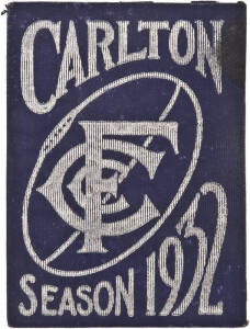 CARLTON: Member's Season Ticket for 1932, with fixture list & hole punched for each game attended. Good condition.