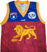 BRISBANE LIONS: c1997-98 Brisbane Lions football jumper with c19 signatures; plus c1997-98 Brisbane Lions No.7 football jumper.