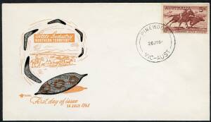 First Day Covers - FDC: 26 July 1961: 5/- Cattle on unaddressed ROYAL cover from PINEWOOD, VIC.