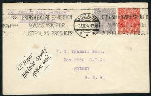 Australian Aerophilately - 2 June 1924 (AAMC.71) Adelaide - Sydney flown cover, carried on the first A.A.S. flight via Mildura, Hay and other intermediates. Cat.$550.