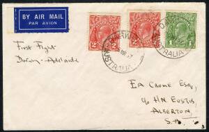 Australian Aerophilately - 7 Mar.1937 (AAMC.708) Darwin - Adelaide flown cover, carried on the inaugural south-bound flight by Guinea Airways.
