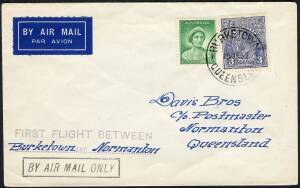 Australian Aerophilately - 15 June 1937 (AAMC.741) Burketown - Normanton cover, flown by T. McDonald for North Queensland Airways Pty Ltd.&nbsp;