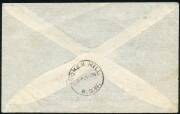 Australian Aerophilately - 21-22 July 1925 (AAMC.89a) Mildura - Broken Hill flown cover, carried by Australian Aerial Services on their first air mail flight; with arrival backstamp. Cat.$300 - 2