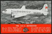 First Day Covers - FDC: 20 Feb.1952: 4&frac12;d red KGVI on Arthur Bergen A.N.A. DC4 Skymaster postcard to New Zealand. With HINDMARSh cds. - 2