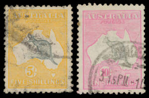 General & Miscellaneous Lots (Australian Commonwealth) - Scrappy pre-decimal collection with pickings including Second Wmk 5/-, Third Wmk 10/-, SMult Wmk 6d corner block of 4, KGV Heads with some varieties noted, Victoria Centenary 1/- x6, NSW Sesqui 2d M