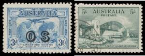 General & Miscellaneous Lots (Australian Commonwealth) - 1913-75 used collection with a few Roos including 10/- Third Wmk and complete from KGV Heads & Commemoratives onwards with paper & perforation varieties, 'OS' overprints and perfins, noted Kooka M/S