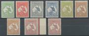 Kangaroo Issues - Selection with First Wmk ½d 1d 2d 2½d & 5d (marginal), Third Wmk 2d 2½d 3d & 6d, SMult Wmk 1/- and CofA Wmk 6d, 9d (part Ash imprint) and 2/- x2, reasonable to well-centred. Advertised retail $1300+. (14) - 2