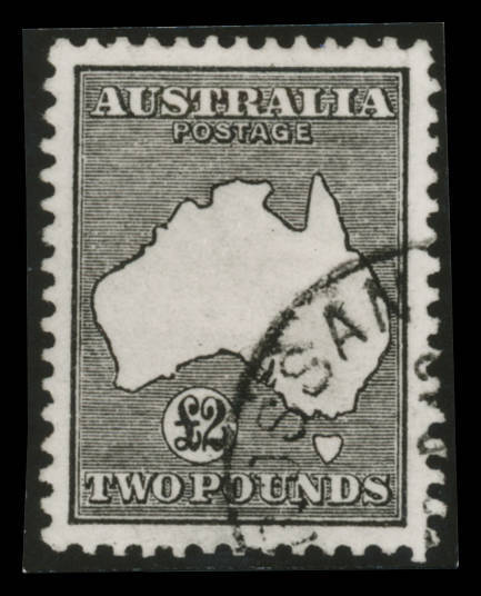 Kangaroos - 1st Wmk - Â£2 forgery by Jean de Sperati photographic reproductions of two die proofs with the master forger's signature and of four stamps (one with Kangaroo Omitted). Ex Neil Russell. [Without the 'SPERATI/REPRODUCTION' handstamp on the reve