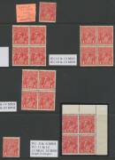 KGV Issues - Selection on Hagners with values to 1/4d including 1d green Die II x3 (**), four pages of Penny Reds with a few blocks & some annotated varieties, also some 'OS' punctures, etc, condition variable, some unmounted. (200+) - 2