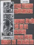 KGV Issues - PENNY HALFPENNY: Large stockbook of mostly Single Wmk plated 1½d Reds with some multiples, condition variable. (1000 approx)