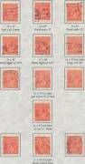 KGV Single WMK - 2d scarlet neatly presented collection including with the Watermark Inverted punctured 'OS' x3, some commercial perfins, then an array of plated examples with many listed varieties including BW #96(10)d x4, #96(11)g x3, Roman Nose #96(11) - 5