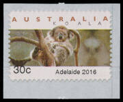 Decimal Issues - 2016 Adelaide Emergency Printing 30c Type A ('2016' printed 6mm from edge of stamp) set of the six different 1994 Koala & Kangaroo self-adehsives SG 4492-7, unmounted, Renniks Cat $4500 (not yet priced by Gibbons).