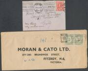 Commonwealth Postal History - Annotated collection 1913-65 with many useful items including early use of 1d Roo 7JA-1913, 1914 with 1d Engraved, 1915 registered with 2d Roo & KGV 4d orange, 1916 1d Envelope registered with 3d Roo, 1918 front with 'SOLDIER - 5