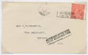 Commonwealth Postal History - Annotated commercial covers with various types of instructional handstamps including Unclaimed, Missent, No Post Town etc & some more unusual ones including 'WHEREABOUTS UNKNOWN', 'MUTILATED BY/STAMP CANCELLING/MACHINE', 'RET - 3